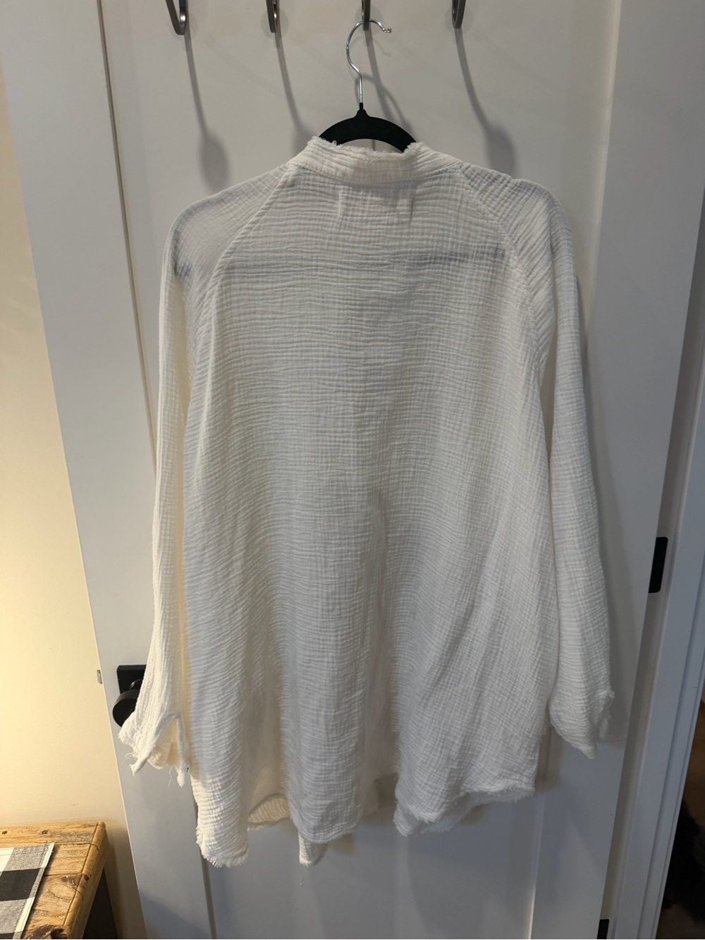 We The Free Textured White Button-Front Shirt - Picture 3 of 3